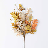Multi Oak Leaf Spray– Faux Fall Stem