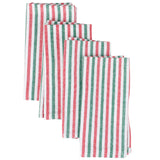 Christmas Stripe Cotton Napkin Set – 18" x 18" (Set of 4)