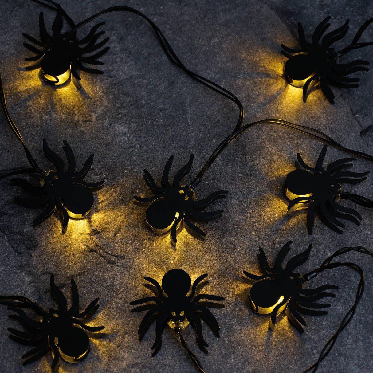 Glowing Spider String Lights – 71" Wire (Set of 10)