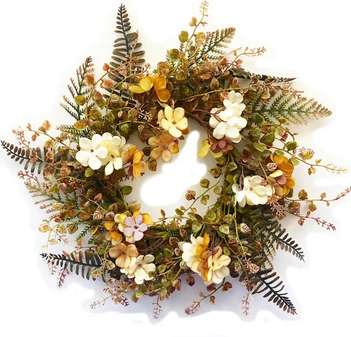 Floral Fern Wreath – Fall/Harvest Edition