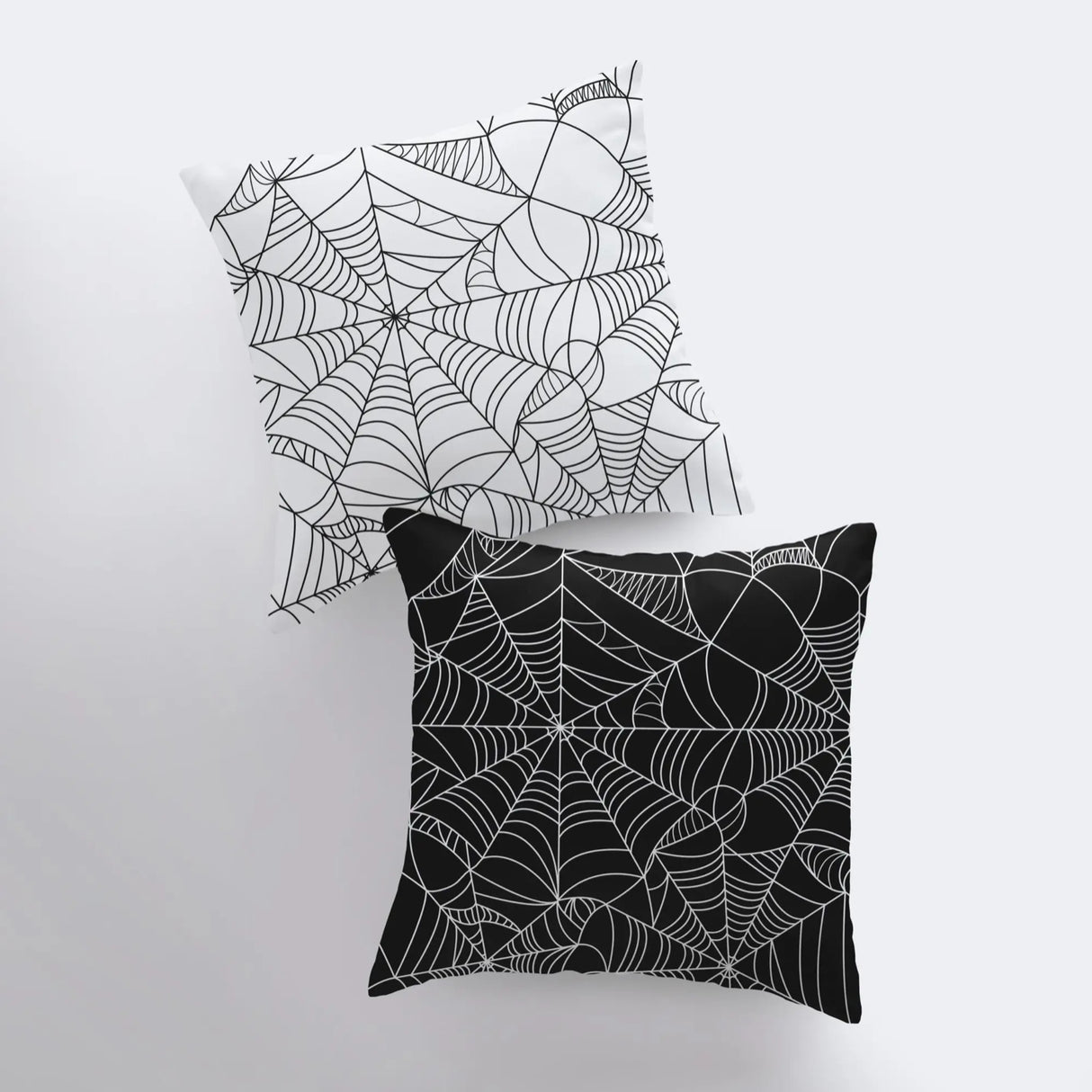 Spider Web Double-Sided Throw Pillow Cover 12" x 12"