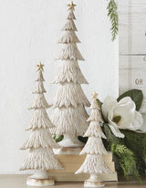 White Washed Tiered Trees – Set of 3