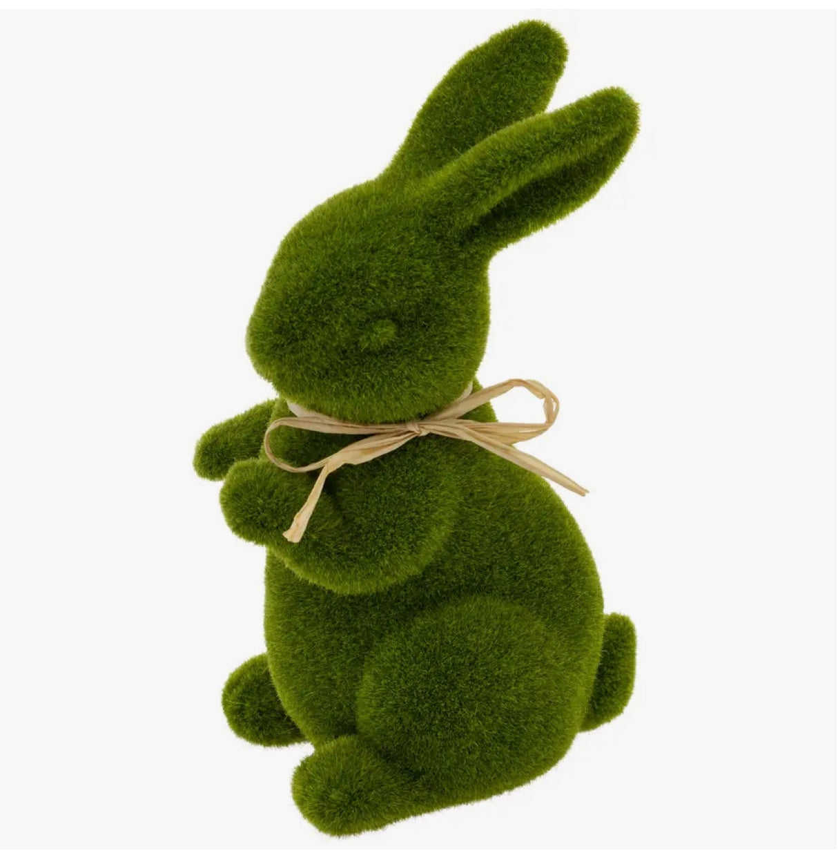 Faux Moss Bunny – Soft-Touch Resin Accent