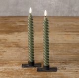 Spiral Taper Candle Set – Red or Green (Holiday Collection)