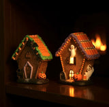 Halloween Gingerbread Cottage – Ghost or Black Cat