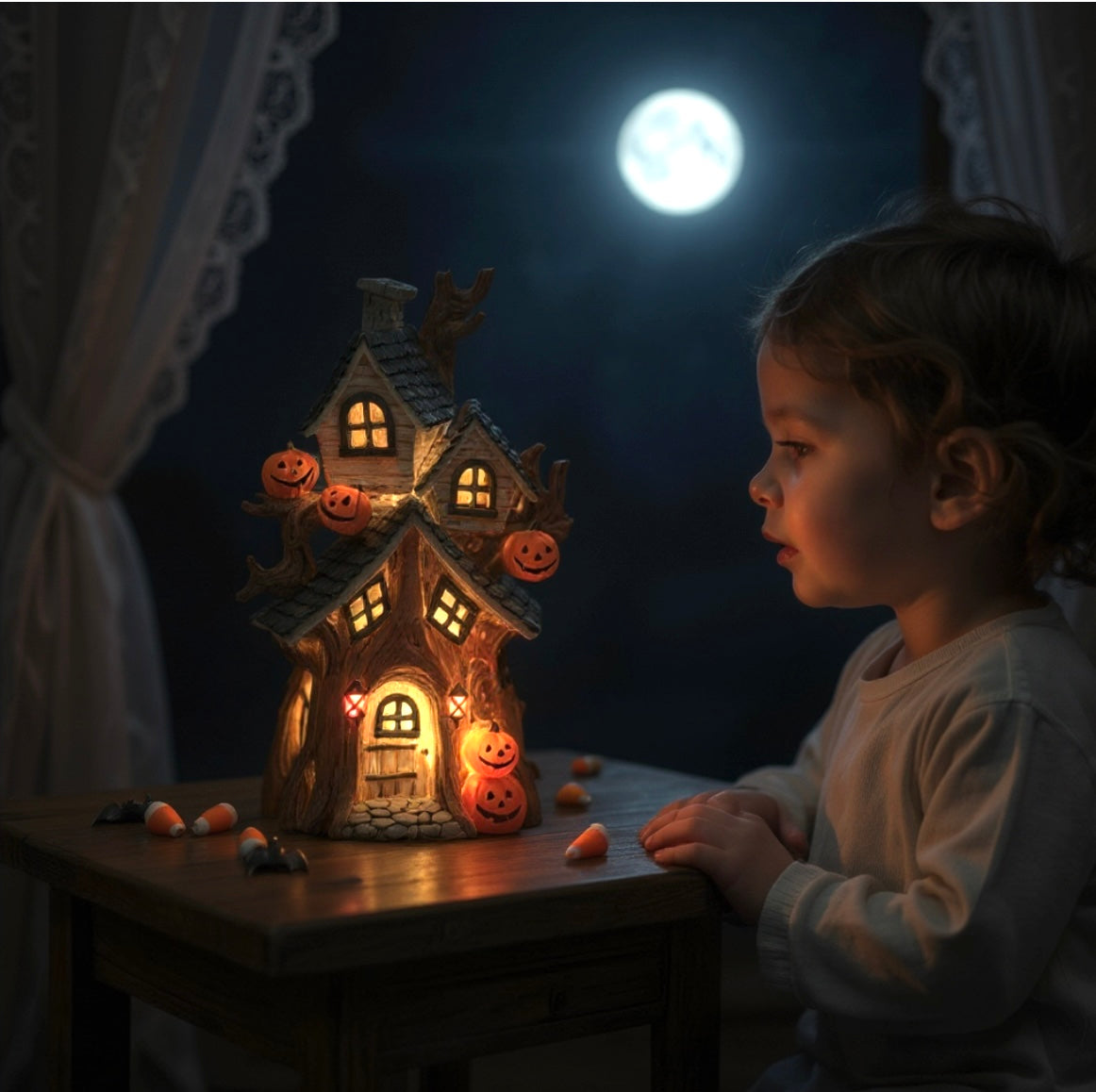 Haunted Manor with LED Lights