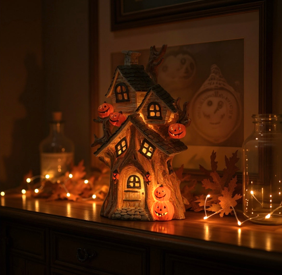 Haunted Manor with LED Lights