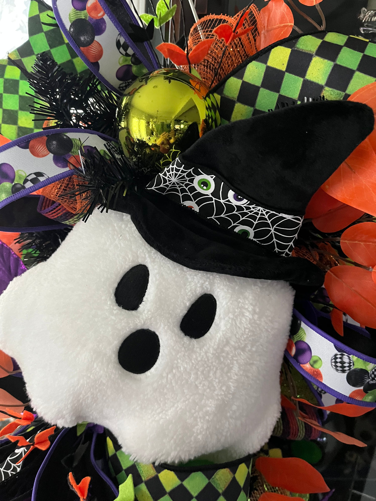 Halloween Door Swag – “Trick or Treat” Ghost Edition