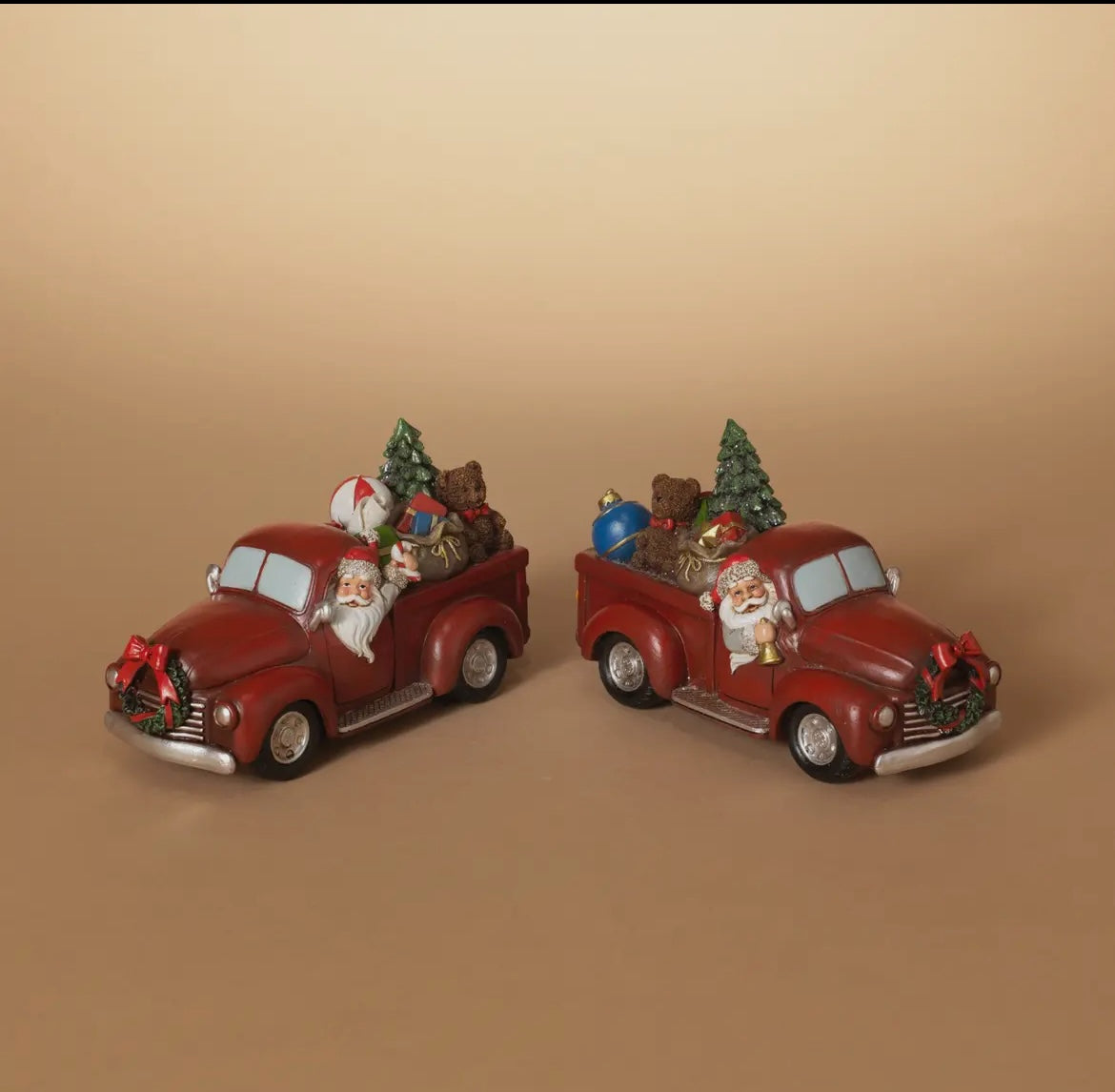 Santa in Red Truck Figurine – Directional Holiday Accent