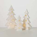 Lighted Porcelain Star Tree Set