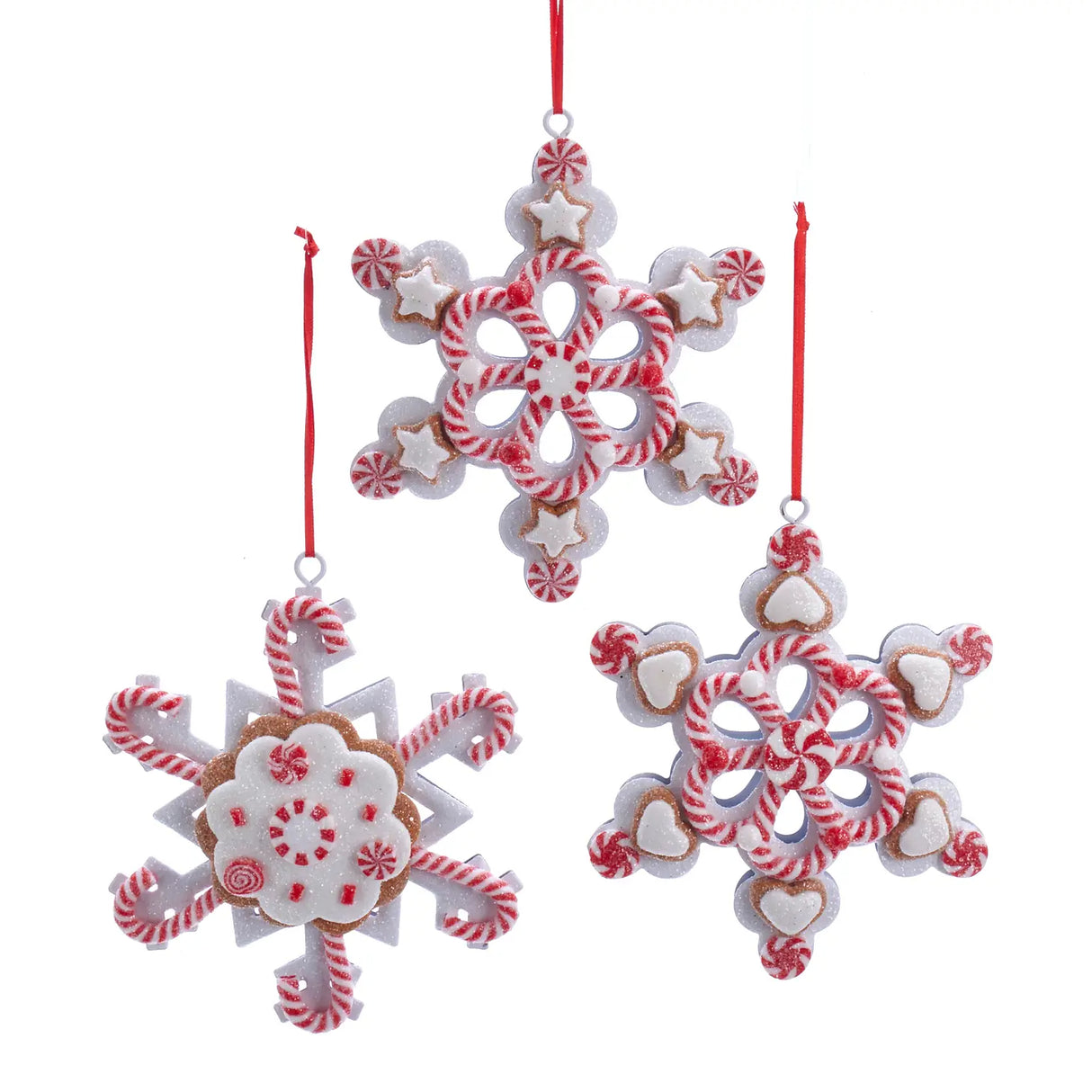 Peppermint Snowflake Ornaments