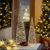 Lighted Cone Tree Set – Gold or Silver