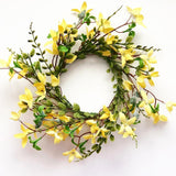 Yellow Floral Mini Wreath / Candle Ring – Foundations