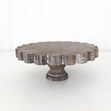 Large Scalloped Riser — 8" Diameter | White or Antique Brown