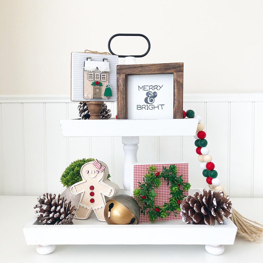 Frosted Pinecone Trio – Gift boxed Set of 3 | Winter Shelf Accents