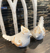 Gold Tipped Ivory Cardinal Figurines – Set of 2 Gilded Companions