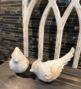 Gold Tipped Ivory Cardinal Figurines – Set of 2 Gilded Companions