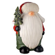 Christmas gnome figurine with a tree on a white background