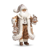 Gingham Gingerbread Santa – 18" Sweet-Themed Holiday Figurine