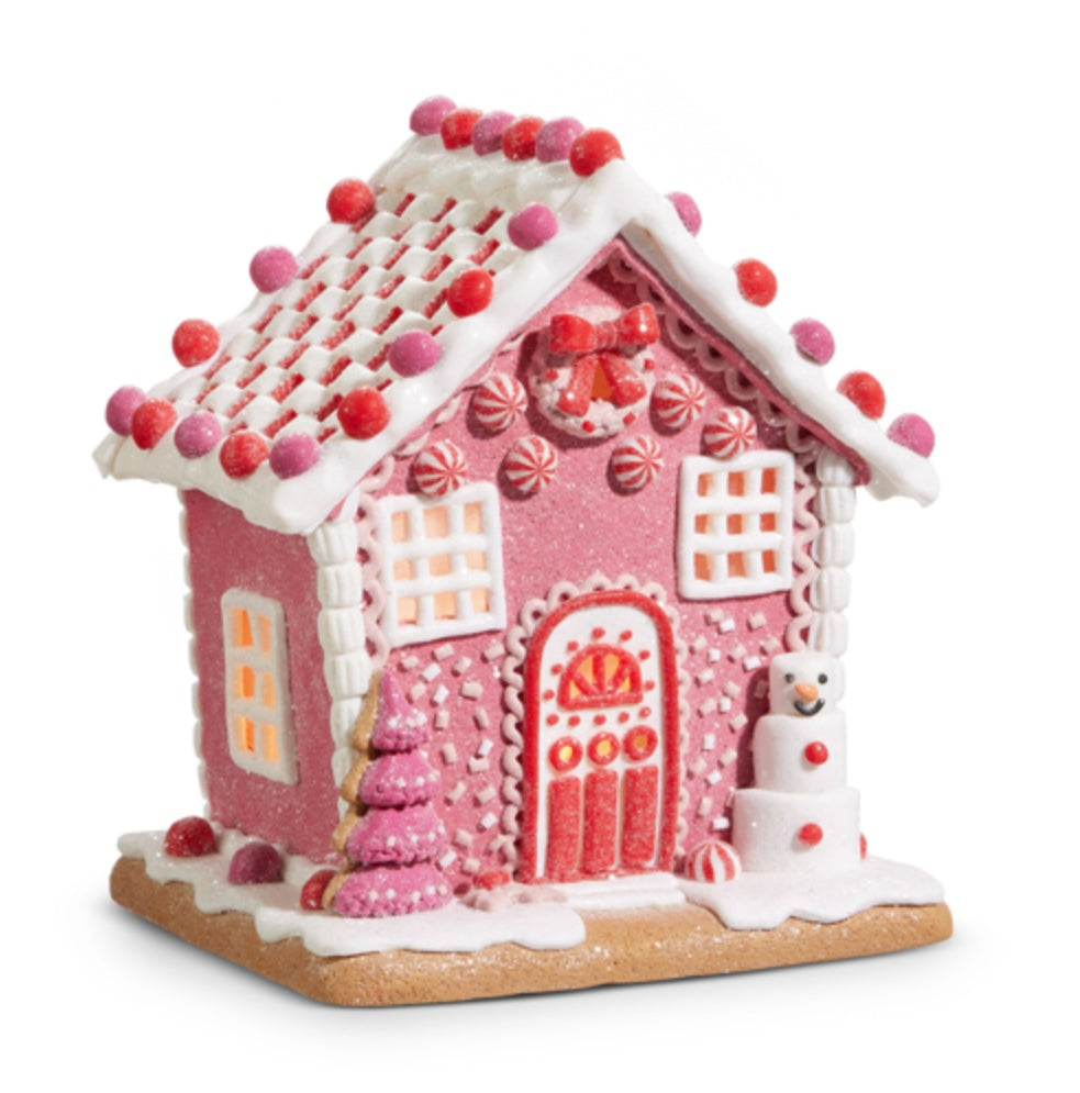 Lighted Gingerbread House – 9.5" Clay Dough Christmas Tabletop Accent