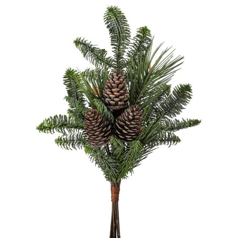 Northern Rockies Pine & Pinecone Spray – 24″ Faux Greenery Stem