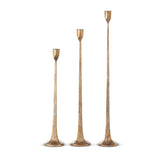 Cast Iron Taper Candle Holder Trio – Elegant Mantle & Tablescape Accent