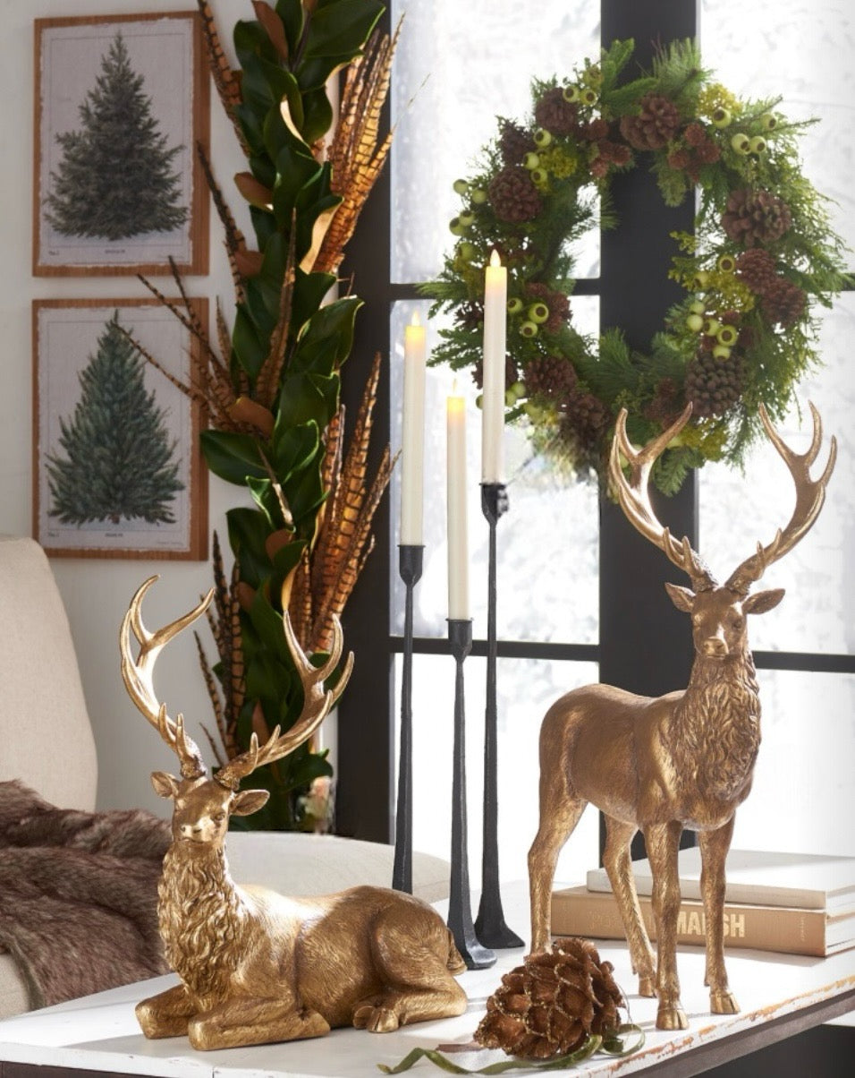 Cast Iron Taper Candle Holder Trio – Elegant Mantle & Tablescape Accent