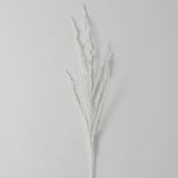 White Frosted Branch Spray – 36″ Snow-Dusted Winter Stem