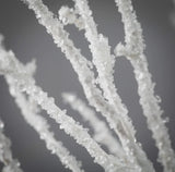 White Frosted Branch Spray – 36″ Snow-Dusted Winter Stem