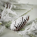 Flocked Pencil Pine & Twig Garland – 6ft | Whisper of Winter Woods