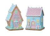 Sugared Easter House Figurine – Resin Spring Accent