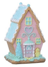 Sugared Easter House Figurine – Resin Spring Accent