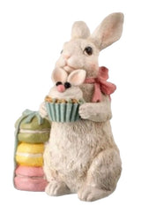 Sweet Treats Bunny Figurine – 6″ Resin Easter Bunny
