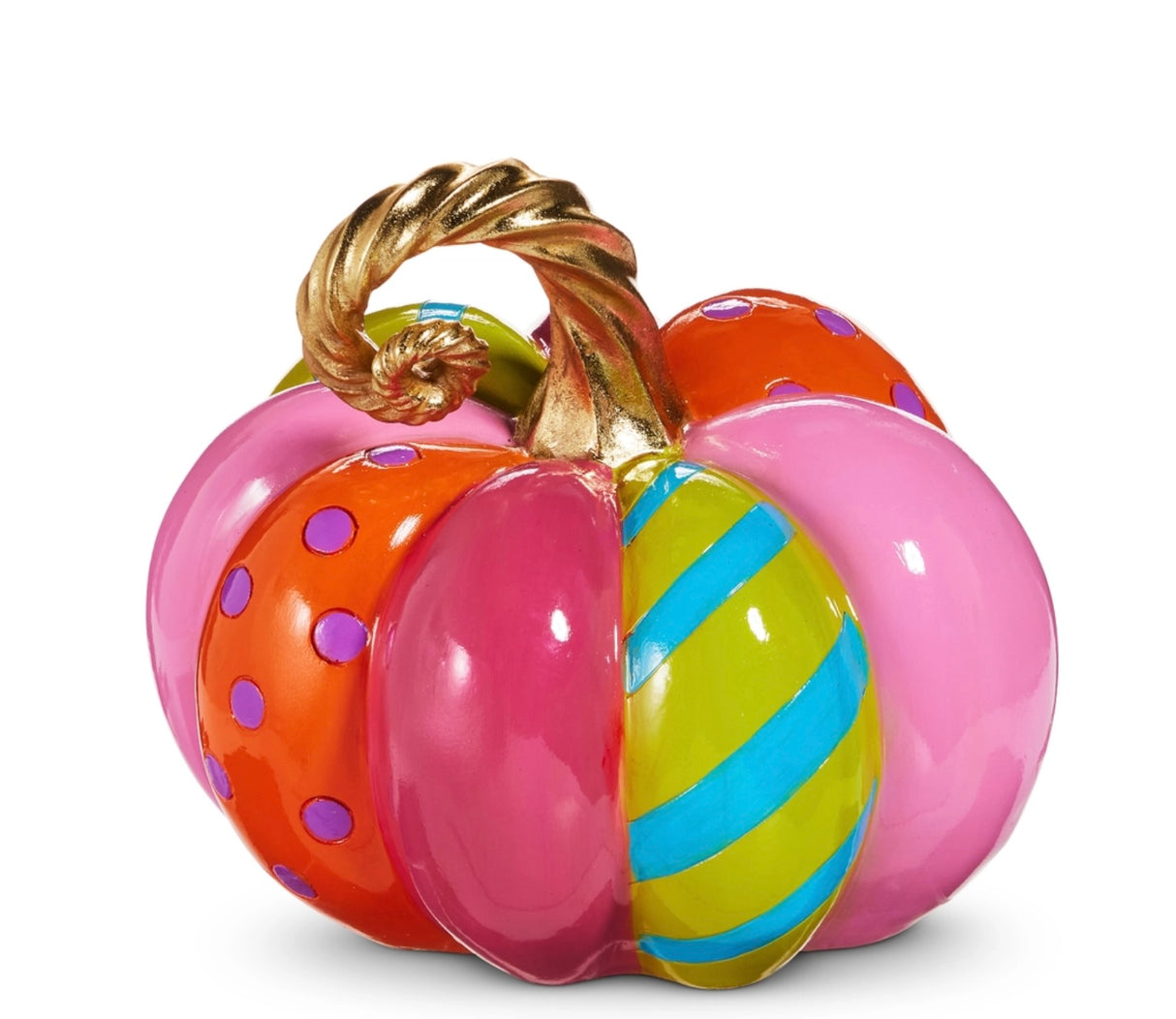 Multi-Patterned Designer Pumpkin – 9.5"