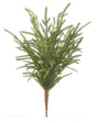 18-inch soft touch Norfolk pine pick with realistic green needles and wired stem, styled upright for Christmas arrangements or seasonal displays