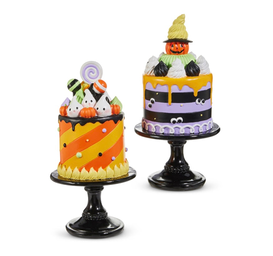 Spooky Cake Figurine – Jack O’ Lantern or Ghosts (12")