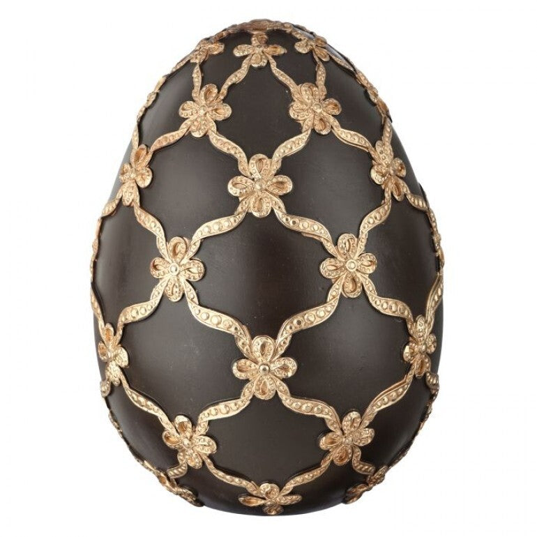 Resin Gilded Lattice Egg – 9"