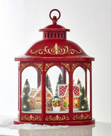 17.25" Lighted Gingerbread Village Lantern – Christmas Décor with Timer