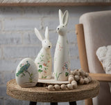 Floral Bunny Figurines – “Garden Guests”