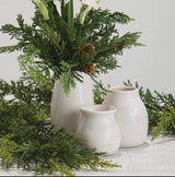 Petite Ceramic Vase Set – Off-White Trio