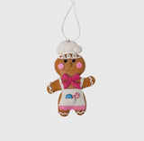 Passionately Pastel Gingerbread Cookie Ornaments – Boy or Girl  4.75″ Clay Dough Christmas Decor