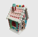 Pastel Candy Gingerbread House – Mint Green with LED Light  10″ x 6″ Holiday Decor
