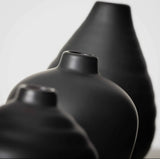Ebony Compact Vase Trio