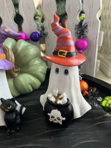 Trick-or-Treat Ghost – Resin Halloween Figurine Accent
