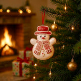 5″ Snowman Cookie Ornament – Red or Green Scarf Holiday Tree Decoration