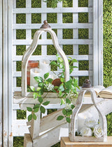 Whitewashed Heirloom Open Lanterns – Set of 2