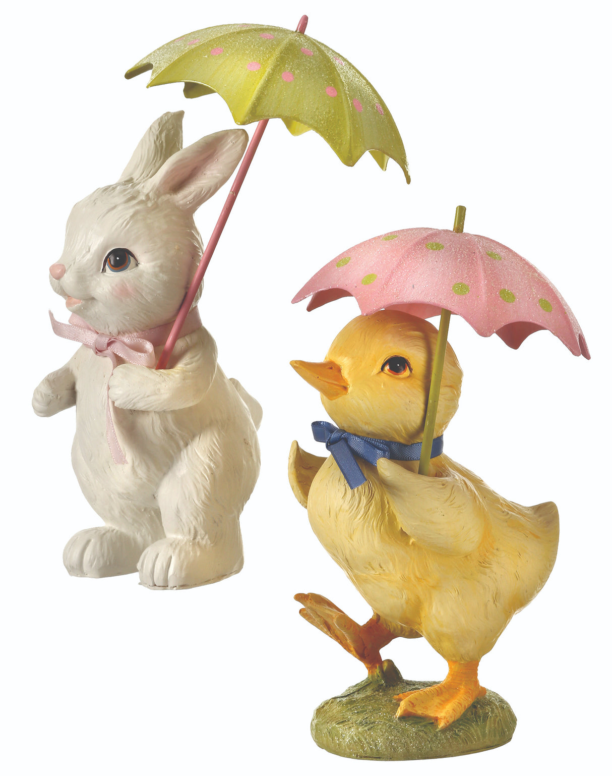 Spring Umbrella Figurines – Bunny & Chick