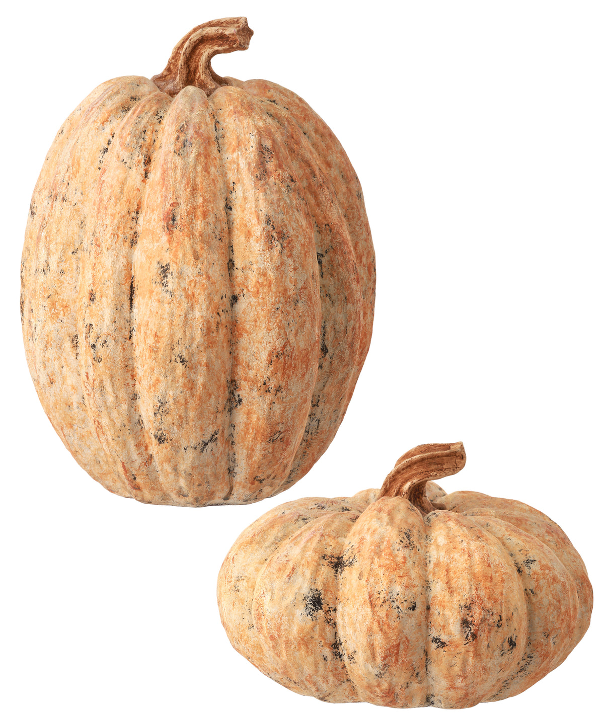 Weathered Resin Pumpkin Set – Rustic Fall & Halloween Décor by Regency