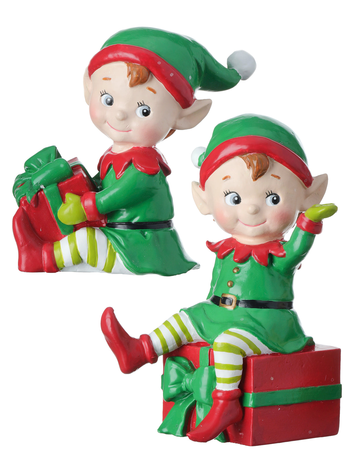 Elf on Package Ornaments