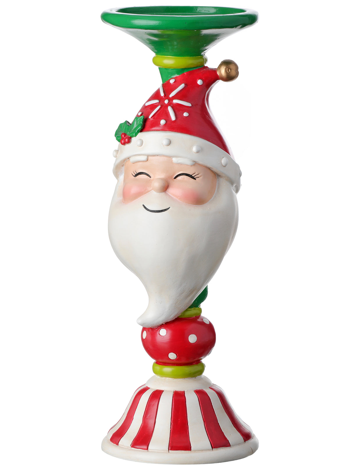 Santa’s Glow – Resin Pillar Candle Holder in Red/Green or Pastel